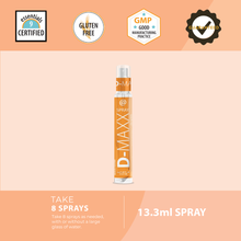 Load image into Gallery viewer, D-Maxx is 9 Essentials Certified, gluten-free, GMP compliant and satisfaction guaranteed