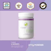 Load image into Gallery viewer, FiberMaxx is certified 9 Essential nutrients compliant, gluten-free, made with good manufacturing practices and is satisfaction guaranteed.